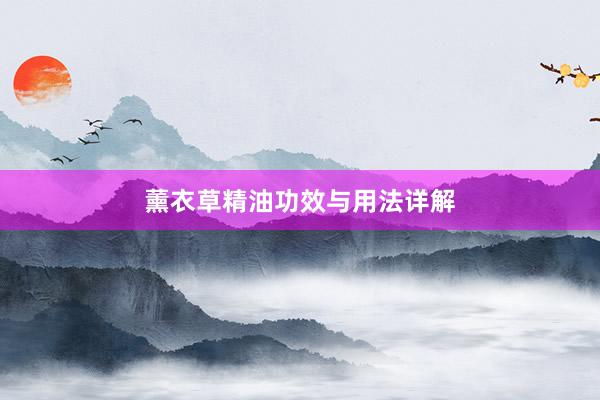 薰衣草精油功效与用法详解